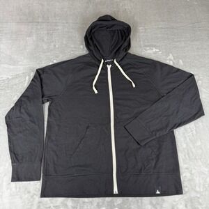 American Giant Lightweight Full Zip Hoodie Mens XL Black $85 USA New NWOT